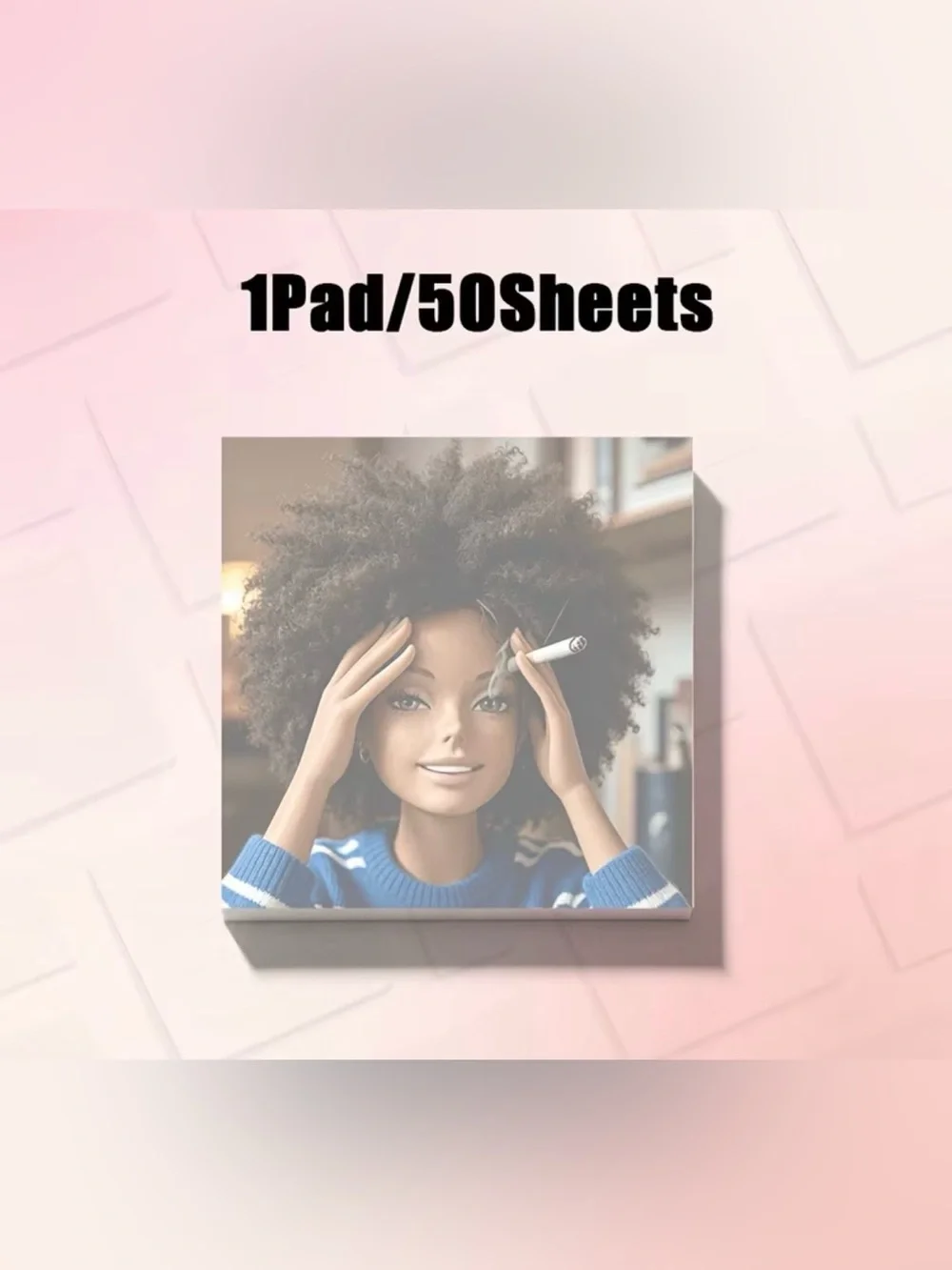 Funny Doll Face Sticky Notes 50 Sheets